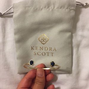 Kendra Scott Blue Drusy Teddy bracelet like new